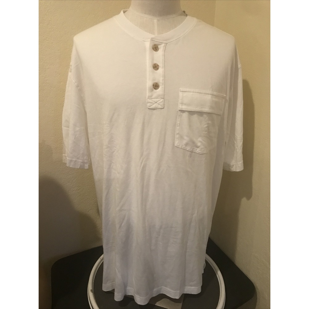 Duluth Trading Company Mens T-Shirt Spillfighter Longtail White Sz XL Cotton